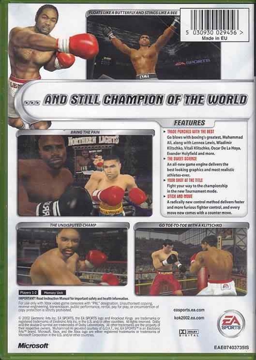 Knockout Kings 2002 - XBOX (B Grade) (Genbrug)